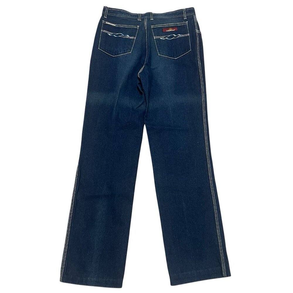 Jordache Vintage High Rise Jeans Dark Wash Horse Logo Denim 34